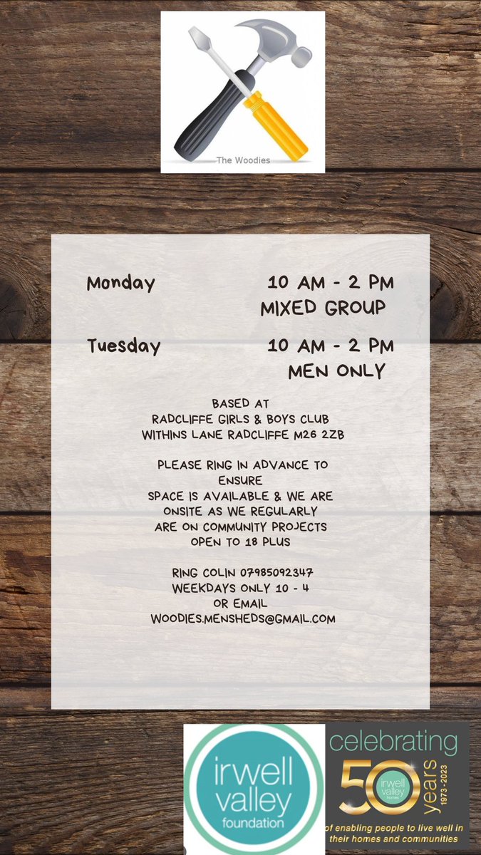 We are open tomorrow.Do you want something building for your garden ? We can help community projects or just individuals 
<a href="/burylivewell/">Bury Live Well Service</a> <a href="/GrowingTogeth13/">Growing Together Radcliffe Support CIC</a> <a href="/BuryVCFA/">BuryVCFA</a> <a href="/EdibleRadcliffe/">IncredibleEdibleRadcliffe 🌱</a> <a href="/recycle4gm/">Recycle for Greater Manchester</a>