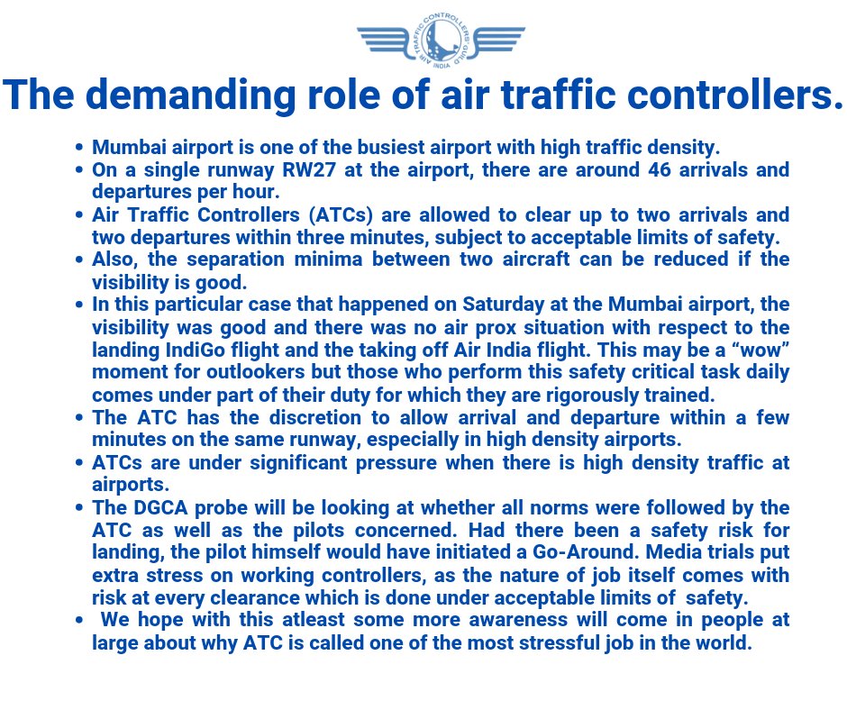 AIR TRAFFIC CONTROLLERS' GUILD (INDIA) tweet media