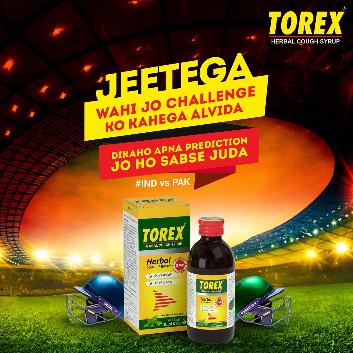 The stage is set for an epic showdown. Guess which player will make the biggest impact in the #IndvsPak T20 World Cup match. Drop your predictions in the comments below.

#Torex #TorquePharma #CoughSyrup #HerbalCoughSyrup #IndVsPak #T20CWC