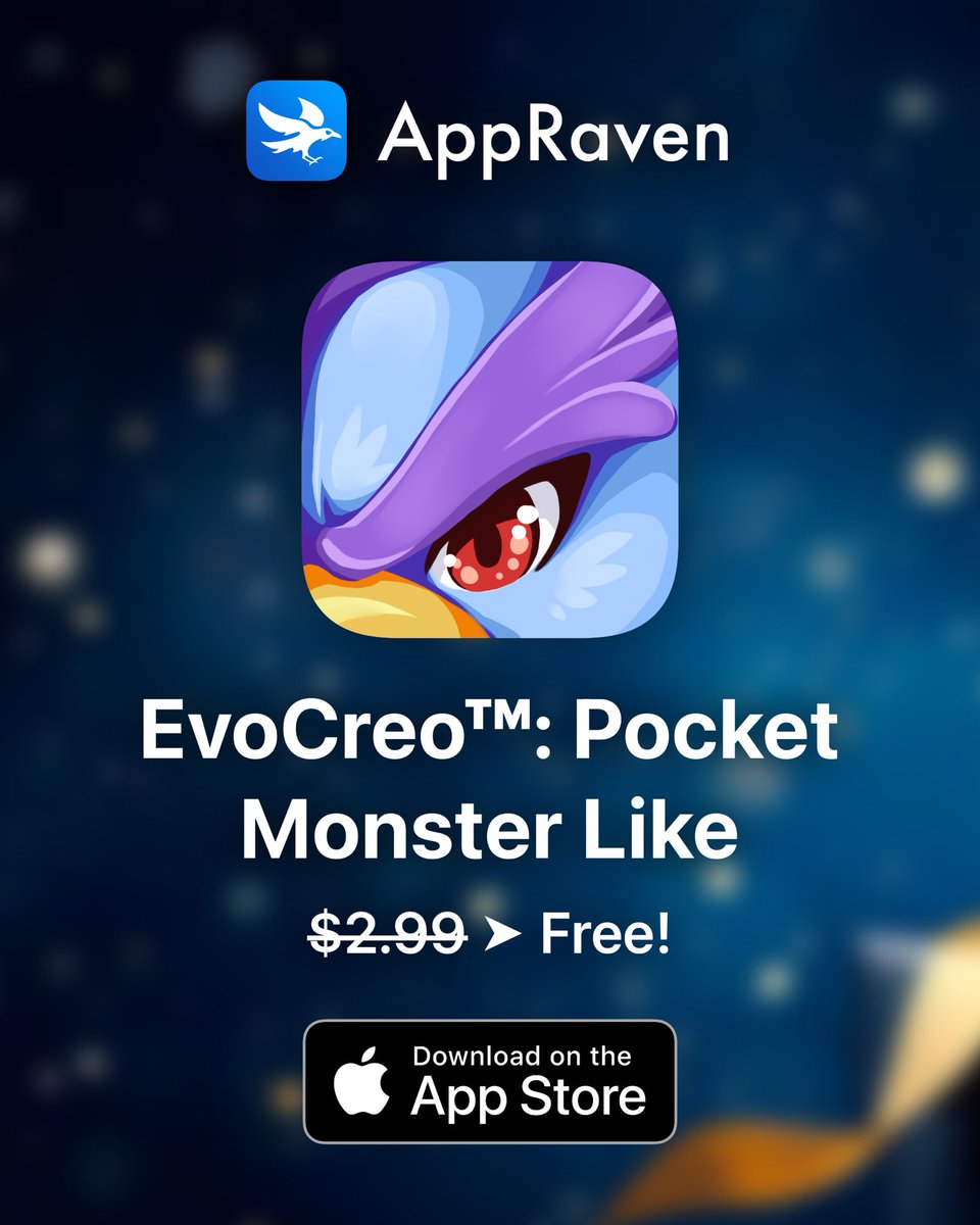 🎁 Today's App Deal - June 9th 🎁

Do you have what it takes to be an evoking master?
Catch, train, battle, fight &amp; evolve.

👉 apps.apple.com/app/id918997182

📆 Repost &amp; Follow for new deals every day!

#Apple #AppStore #Deals #Discount #iPhone #Apps #iOS