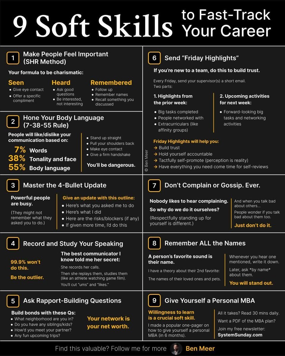 9 Soft Skills to Fast-Track Your Career

Credits: <a href="/SystemSunday/">Ben Meer</a>