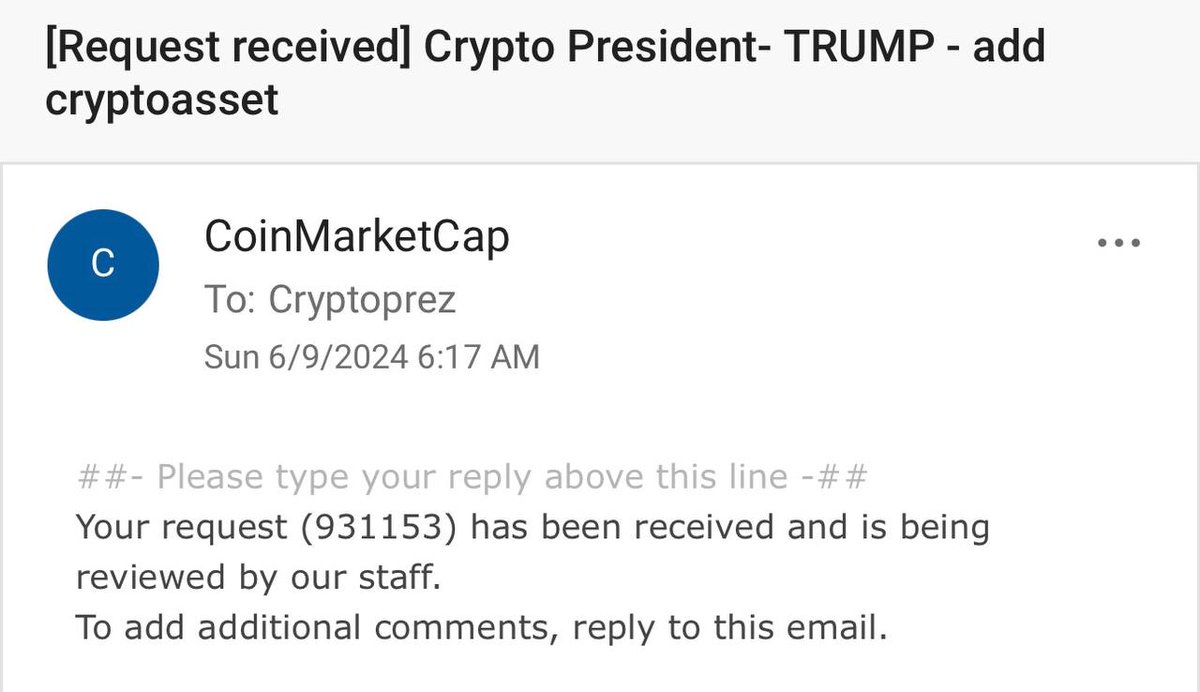 Crypto President - $TRUMP tweet media