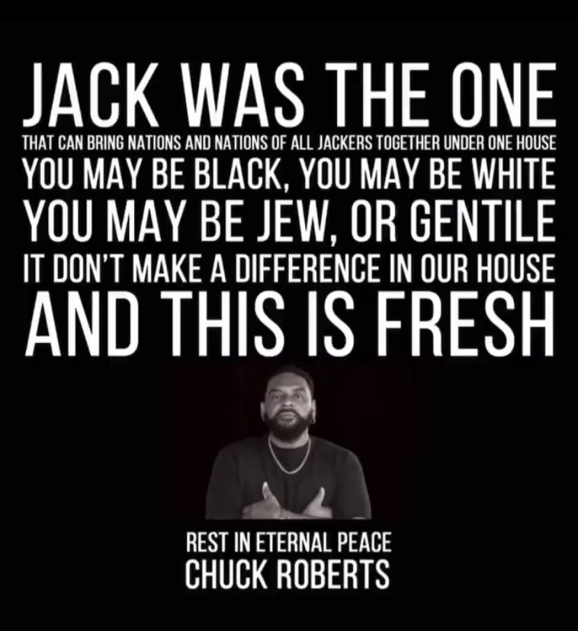 theribman's tweet photo. #RIPChuckRoberts #LetThereBeHouse https://t.co/czT7lkL3hl