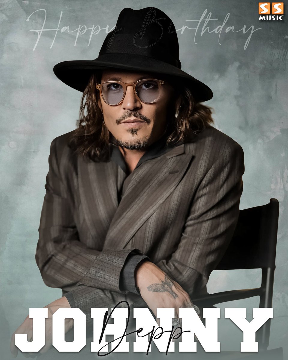 SSMusicTweet's tweet photo. Wishing a Very Happy Birthday To The Legendary Actor #Johnnydepp 🥳💥
.
#HBDJohnnyDepp #HappyBirthdayJohnnyDepp #JohnnyDepp #piratesofthecaribbean #CaptainJackSparrow #JackSparrow #SSMusic https://t.co/P2Z0mPlJeL