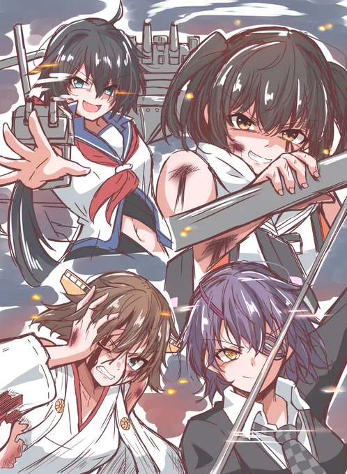 劇場版艦これ見返してましたらくがきかっこいい艦娘がいっぱいなのですき! 