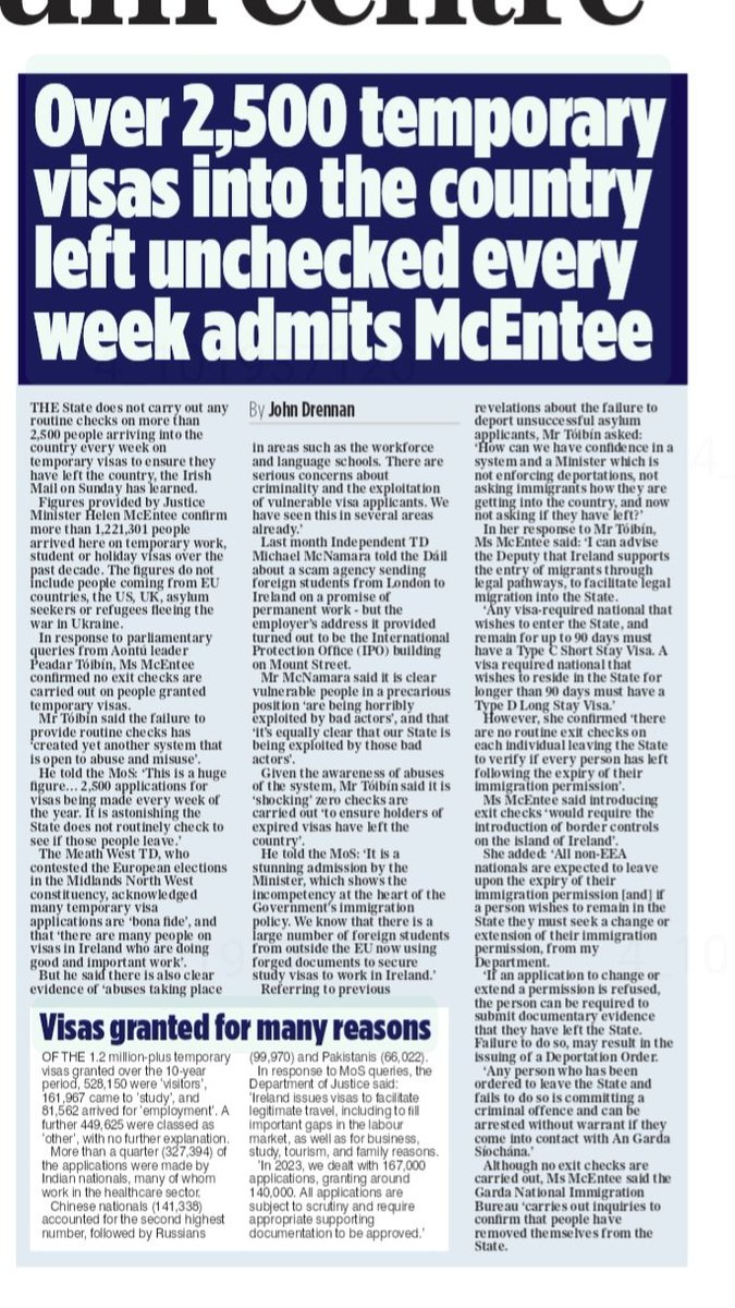 patricej36's tweet photo. Over 2,500 temporary visas are left unchecked every week.

Roll on the general election when we get @HMcEntee out. https://t.co/qLcaUGcYm4