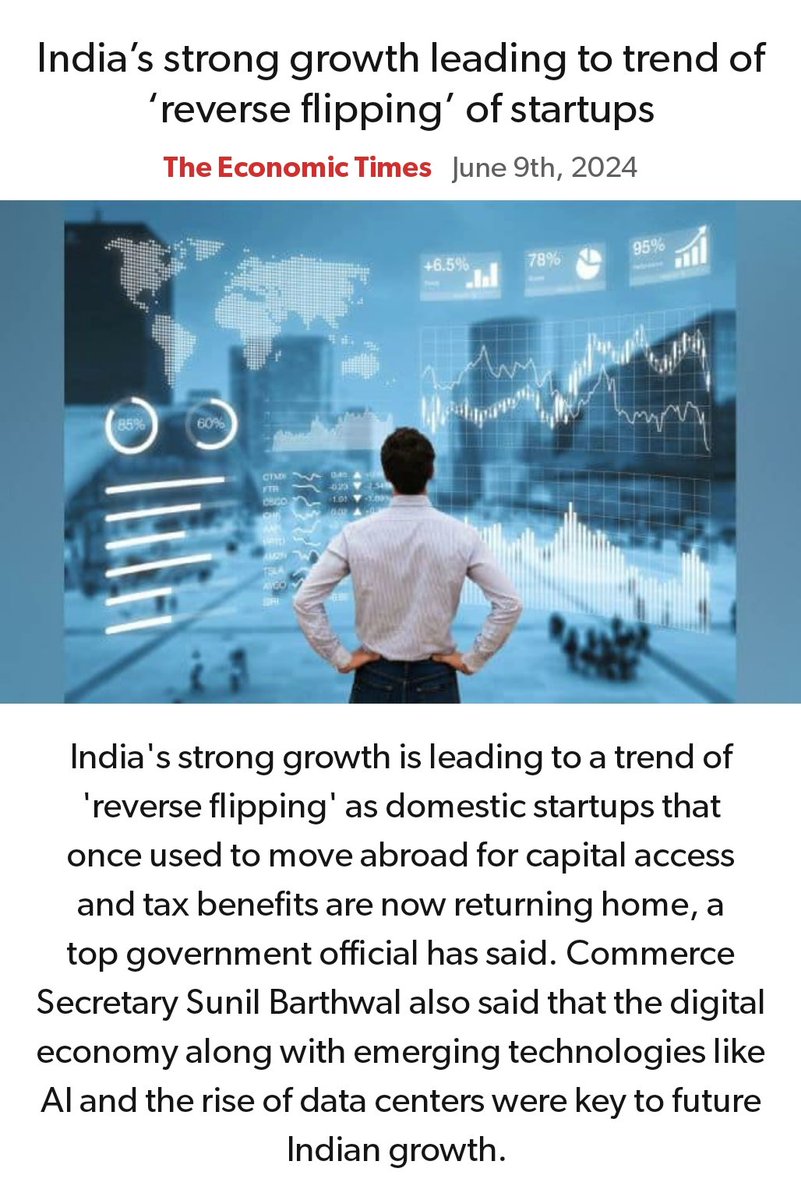 India’s strong growth leading to trend of ‘reverse flipping’ of startups
cio.economictimes.indiatimes.com/news/business-… via NaMo App