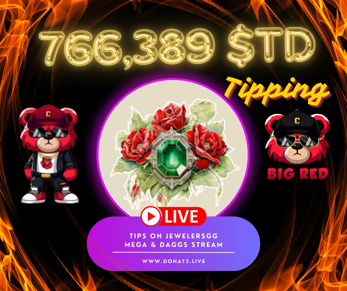 🚨Big Tipping Alert!!
------------------------
<a href="/BigRed_TD/">Horse</a> the total of 766,389 $TD Tipping in <a href="/JewelersCrypto/">🌹 Jewelers Crypto 🌹</a> stream!!
youtu.be/3VCEu9048JA?t=…

This is huge! Appreciate <a href="/sirwormdfk/">@SirWormDFK</a> and <a href="/erexere/">BadEric</a> for the big $TD donations! ;)
** PS PS anyone repost this will get 100 DON3 points :p