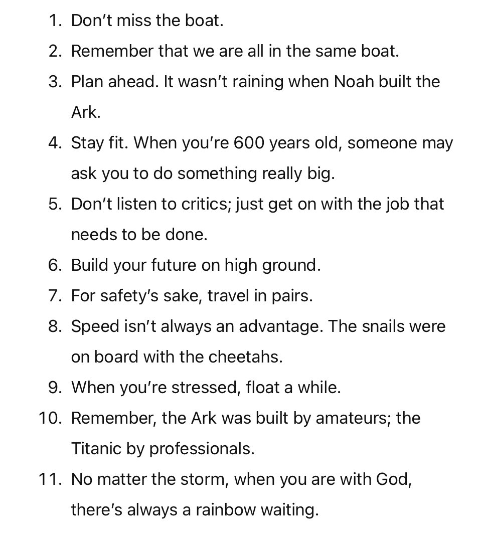 hvgoenka's tweet photo. Lessons from Noah’s Ark https://t.co/KfjmVq8Tig