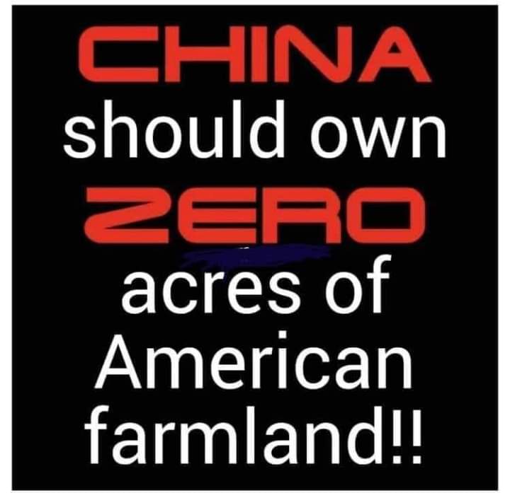 Can you believe that their are actually people in America who don't see a problem with china buying up farmland?! Absolutely clueless!🙄🤦‍♀️👀
