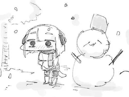 おてて冷たそうでかわいいね 
