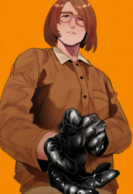 革手袋ありがとう絵です 