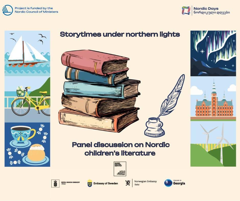 Day 2 of #NordicDays in Fabrika, Tbilisi! Kick off at 12 with 🇳🇴🇩🇰🇫🇮🇬🇪 panel in the Jungle Room on children’s litterature in the Nordics and in Georgia. With authors from Norway and Finland, translators from Georgia and moderated by 🇬🇪 writer Archil Kikodze. Welcome!