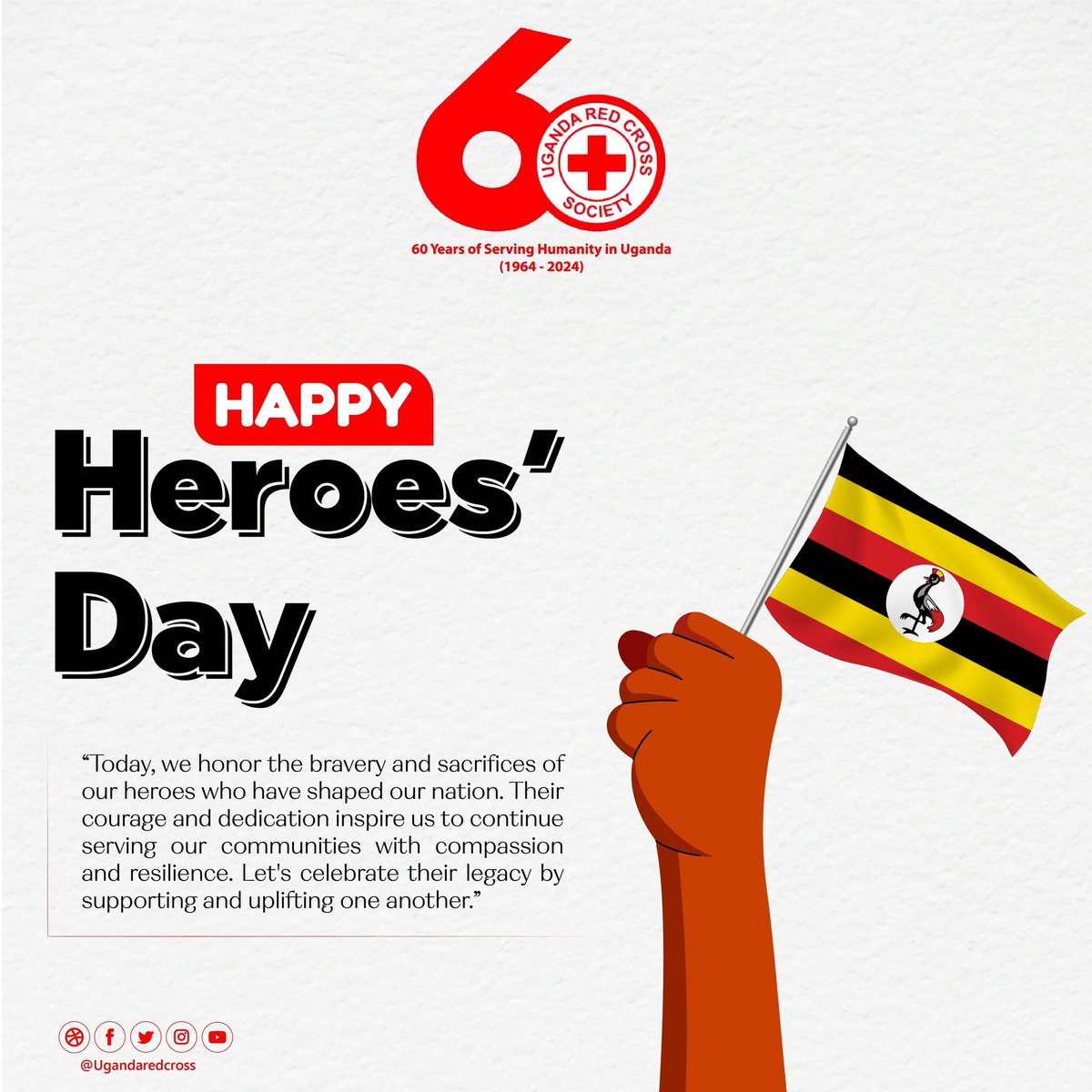 Happy #HeroesDay2024 
We associate the day with the power to demonstrate courage, resilience, and service to the Nation 🇺🇬 
#HEROESDAYUG 
<a href="/GovUganda/">Government of Uganda</a>