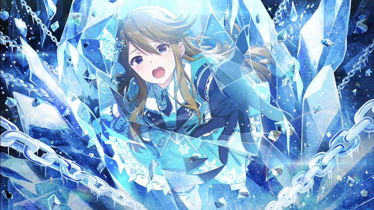 Beautiful Believerのジャケ、水中？と思ったけどSFYの覚醒後がフローズン・ワード衣装を脱ぎ捨てていてもしかしたら氷が溶けていってる最中の水の中なのかな。そしてその中の恵美に手を差し伸べてる人がいると