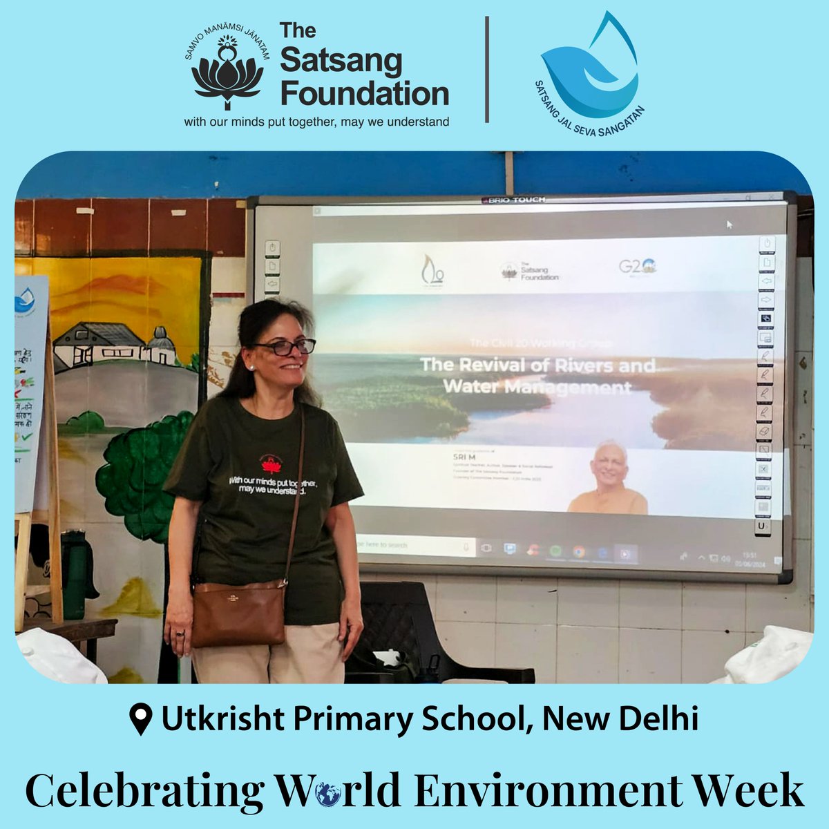 SatsangTweets's tweet photo. A sensitization program on water conservation & river revival marked World Environment Day at Utkrisht Primary School,Delhi.The children pledged to be Jal Sevaks & planted neem,jamun saplings.
Write to connect@satsang-foundation.org to take part in environment initiatives.
#SJSS https://t.co/mMG8gh9liq