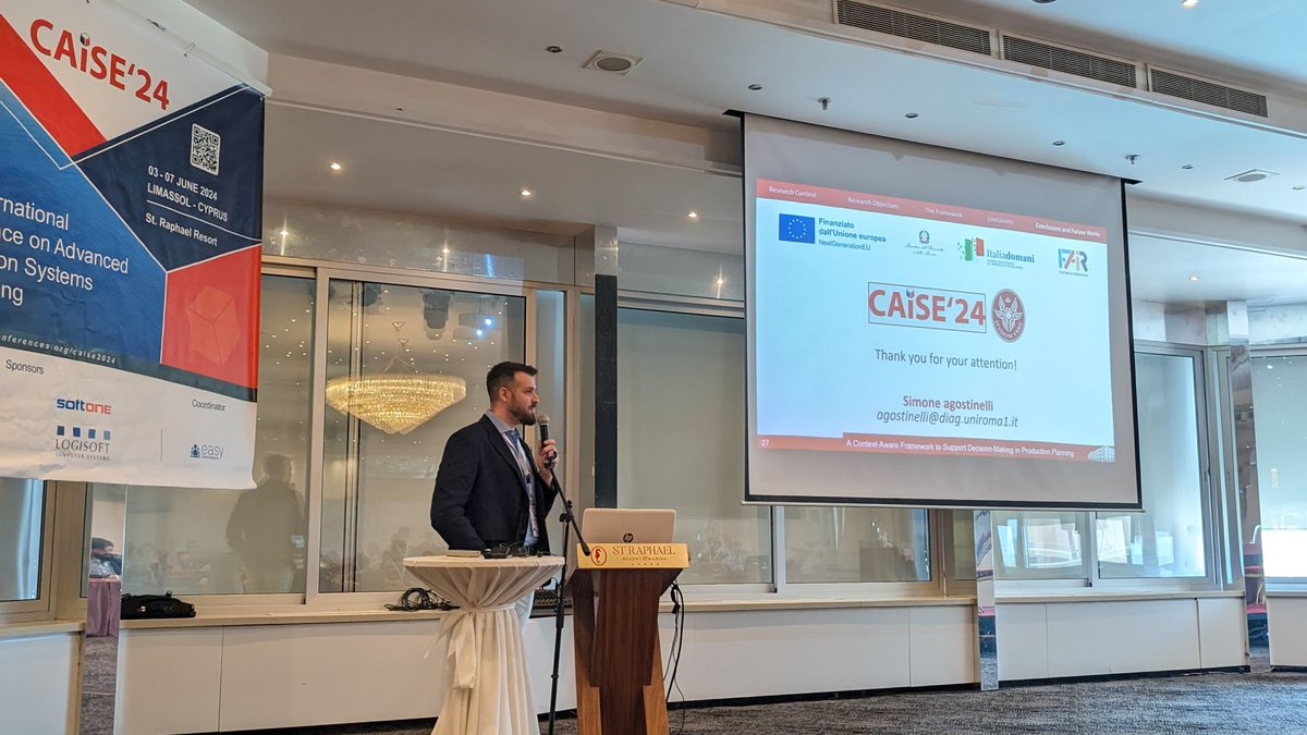Simone Agostinelli (@s_agostinelli) on Twitter photo 📢This week, I had the honor of presenting my paper "A Context-Aware Framework to Support Decision-Making in Production Planning" at #CAiSE2024 <a href="/CAiSEConf/">CAiSE Conf</a>
🔗You can download the paper here: link.springer.com/book/10.1007/9… 📢This week, I had the honor of presenting my paper "A Context-Aware Framework to Support Decision-Making in Production Planning" at #CAiSE2024 <a href="/CAiSEConf/">CAiSE Conf</a>
🔗You can download the paper here: link.springer.com/book/10.1007/9…
