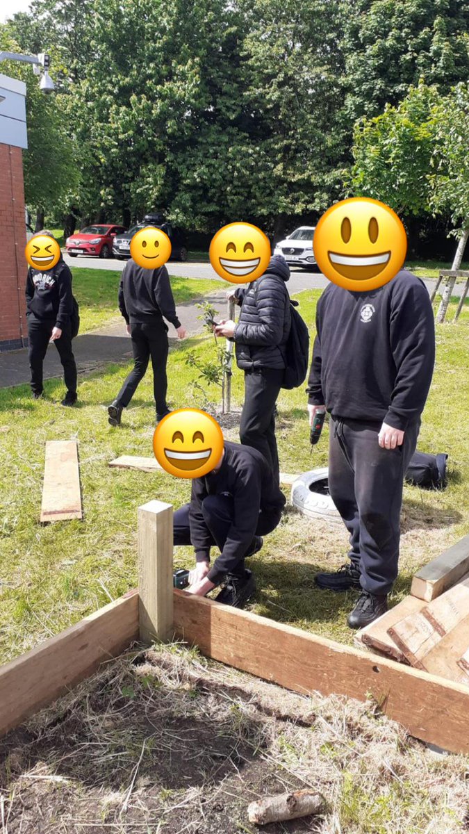 SGlobalgroup's tweet photo. Pupils had a great time building new raised beds this week. #sustainablefuture #rhsschoolgardening #schoolgarden #growyourown https://t.co/MLJKc6MvTd