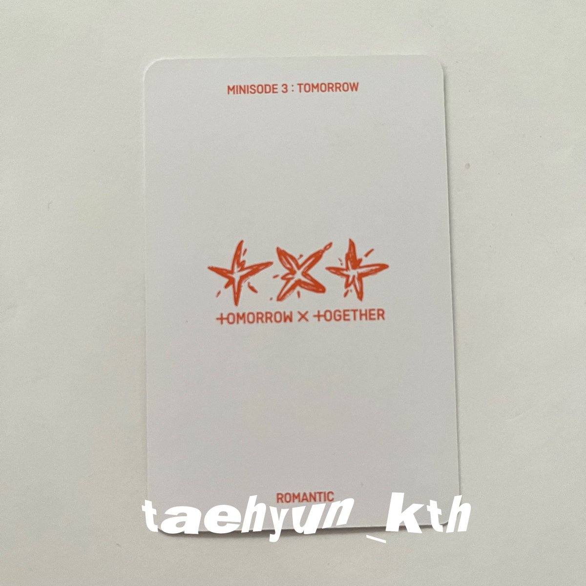 taehyun_kth's tweet image. wts txt minisode 3 tomorrow beomgyu romantic ver album pc

💰IDR85k
✅ inc packing &amp;amp; adm fees
📍JKT, INA

🔗: s.shopee.co.id/qODB6SQ10
shopeevideo: id.shp.ee/2wxwjs0?smtt=0…

🏷️ want to sell sale tomorrow x together photocard selca m3 deja vu photo card poca bunga rose indonesia