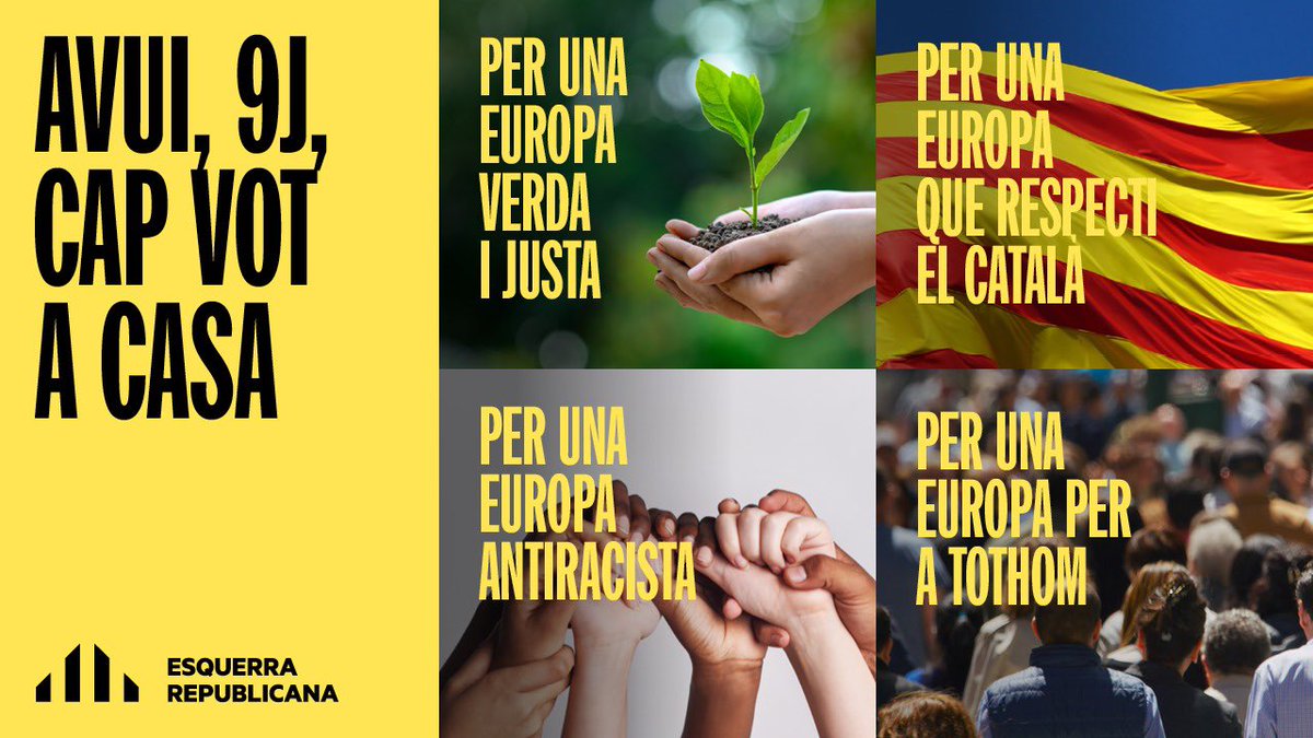 Avui #9J, decidim el futur d'Europa ✊

📩 Cap vot a casa. Omplim les urnes!

#EuropaRepublicana #AraRepúbliques