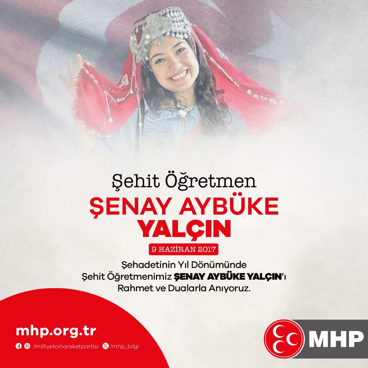 Şehadetinin Yıl Dönümünde Şehit Öğretmenimiz Şenay Aybüke YALÇIN'ı Rahmet ve Dualarla Anıyoruz.