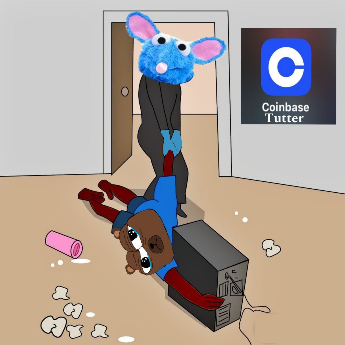 tuttercoin's tweet photo. Hi I am #Tutter the official "unofficial" mascot of @coinbase 🔵 I am here to destroy all bears! https://t.co/KKPDIzFfJQ