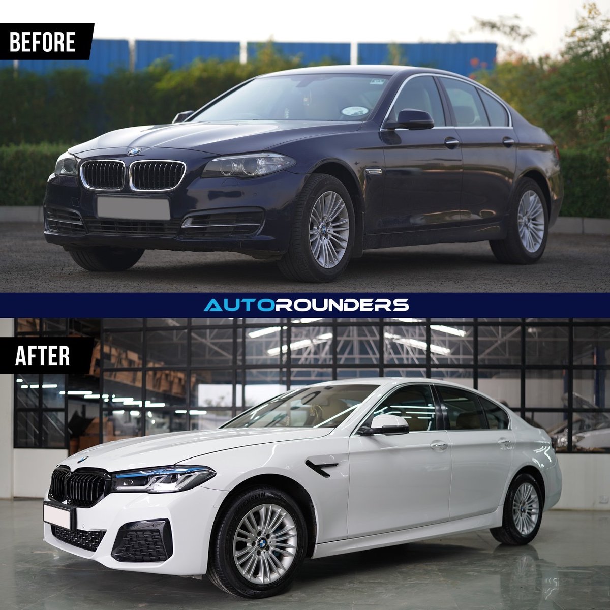 Autorounders's tweet photo. BMW 5 Series ka ye upgrade nahi dekha toh kya dekha😍 We have upskilled the BMW 5 Series from F10 to F90 and painted in the Premium Solid White shade🤍

Visit the link for the full video👇🏻

https://t.co/SaE4mKrmI3

#Autorounders #BMW5Series #Mumbai #Hyderabad #Pune #ThaneGBRoad https://t.co/omxH8NiS49