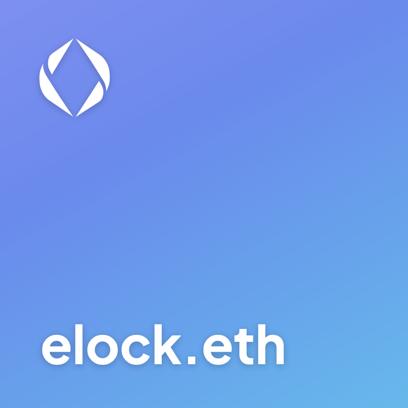 Domainclubx's tweet photo. elock.eth
for sale 5.5 Ξ
https://t.co/fQXhAWgKR3
#elock #crypto #domain #blockchain #ens #ethereum #domains #web3 #domains #domainforsale #domainsforsale https://t.co/ABSXj4UiKM