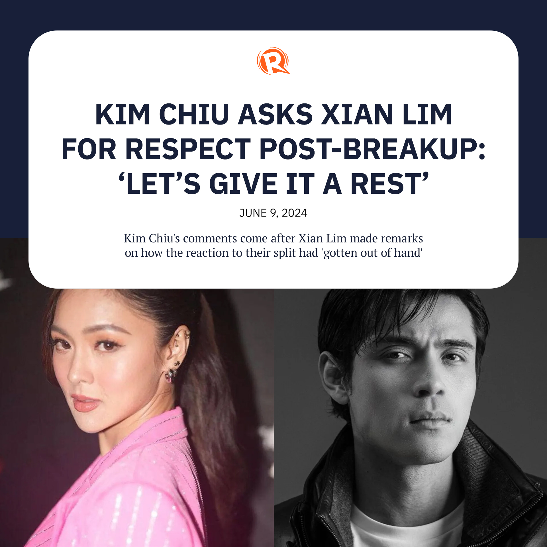 Rappler on X: "Months after confirming her split with Xian Lim, Kim Chiu  appealed to her ex-beau to refrain from bringing up their previous  relationship. READ: https://t.co/gCDRMZka31 https://t.co/JGzY4WYXl8" / X