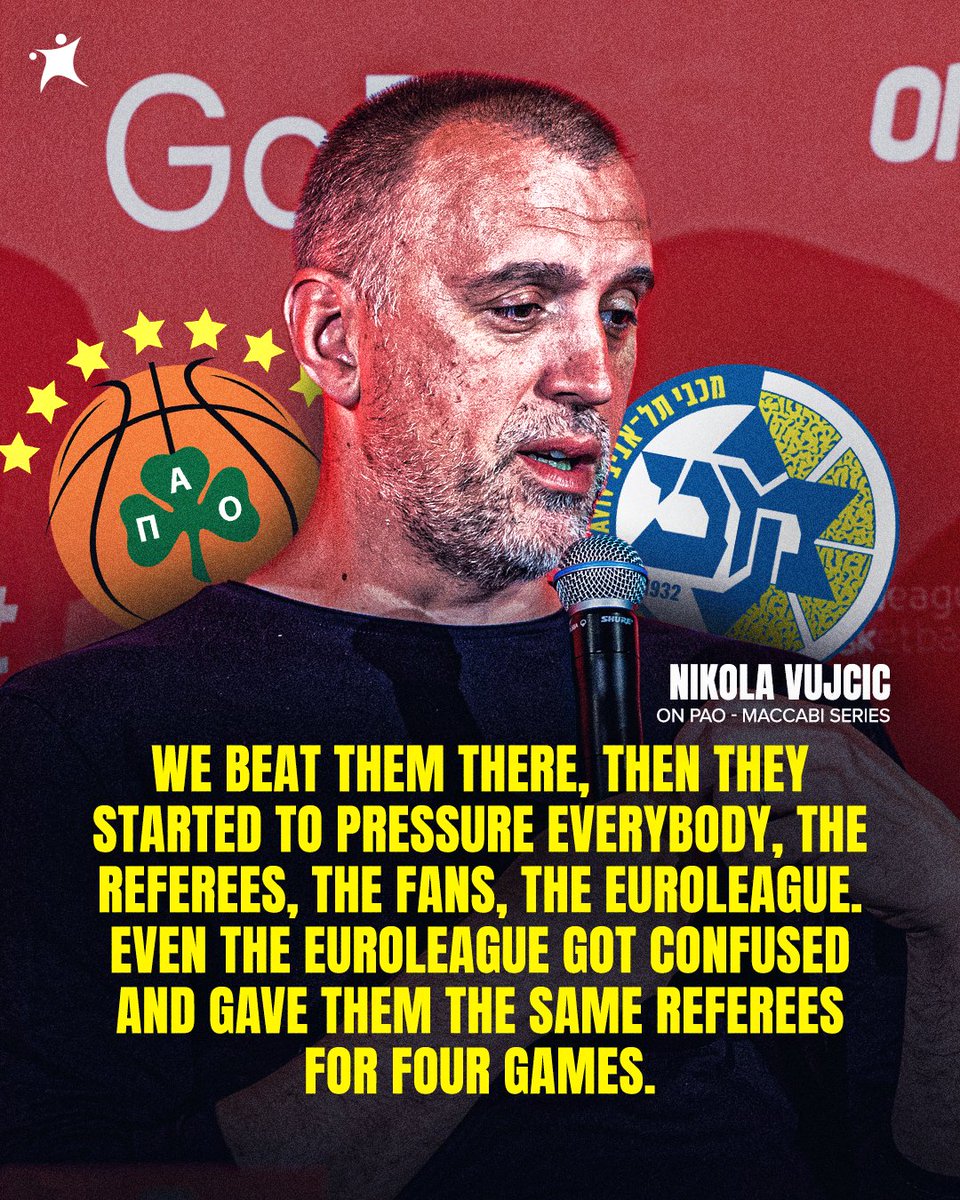Nikola Vujcic believes PAO pressured the EuroLeague during the playoff series against Maccabi 🗣️