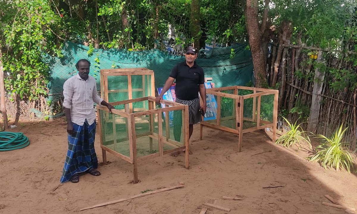FINindia's tweet photo. As part of our work, FIN has been designing and making large dustbins to ensure that people in #Kameswaram have designated spaces to throw their #trash and also separate it by biodegradables and #recyclables. Will keep you all updated soon https://t.co/ovWlEnzahJ