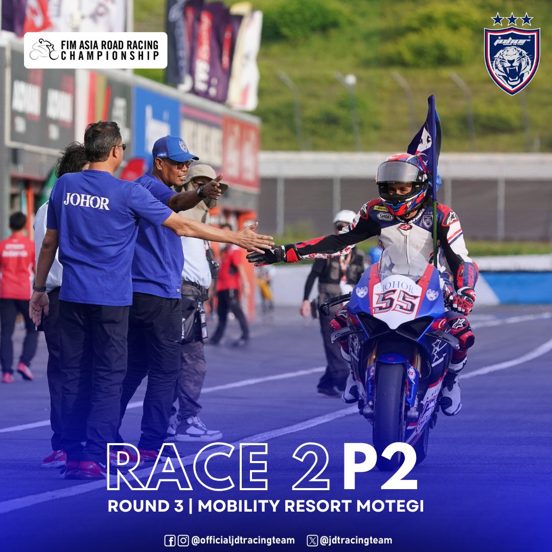 jdtracingteam's tweet photo. It’s another Podium in 🇯🇵!

Hafizh comes second in Race 2. #jdtracingteam🔵🔴 https://t.co/wHGq5Tud3Z