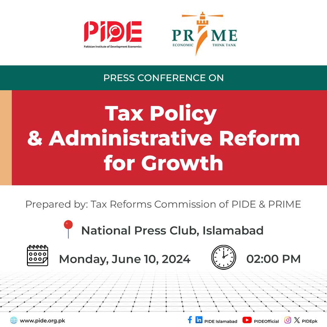 Pakistan Institute of Development Economics (PIDE) tweet media