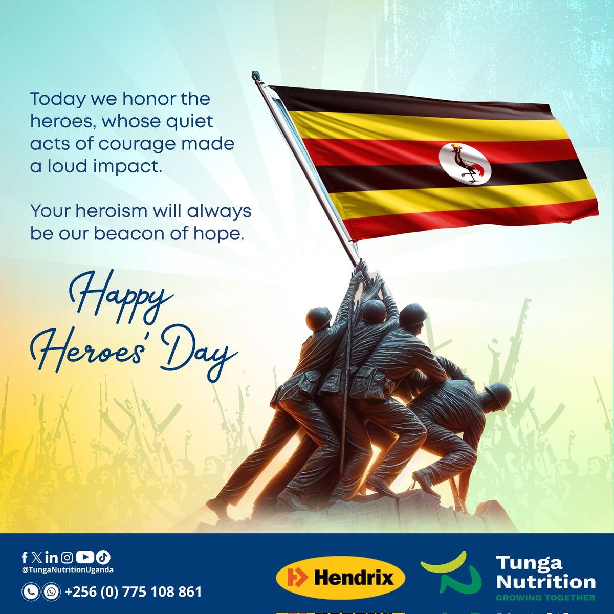On this day we lift flags to the heroes who inspire us with their bravery and remind us that we all have the power to make a difference.

#TungaNutrition
#HeroesDay