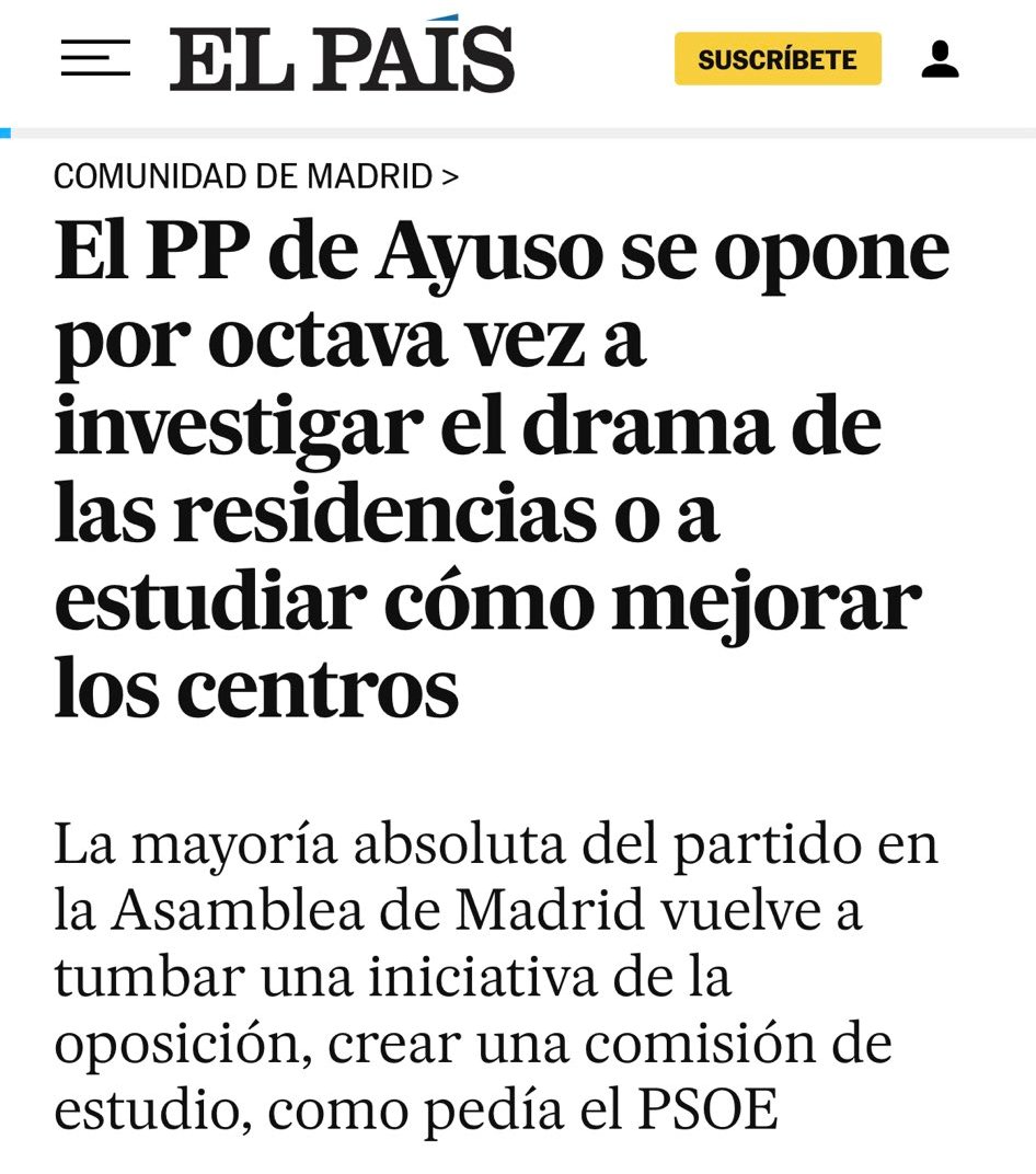 JuanmiGG_News's tweet photo. Ya son OCHO LAS VECES que Isabel Díaz Ayuso defiende a Pablo Iglesias y le salva de la investigación de los 7.291 crímenes de personas ancianas en las residencias de la Comunidad de Madrid durante el Gobierno del PP en la pandemia de 2020. https://t.co/w9Bq8LAZbi