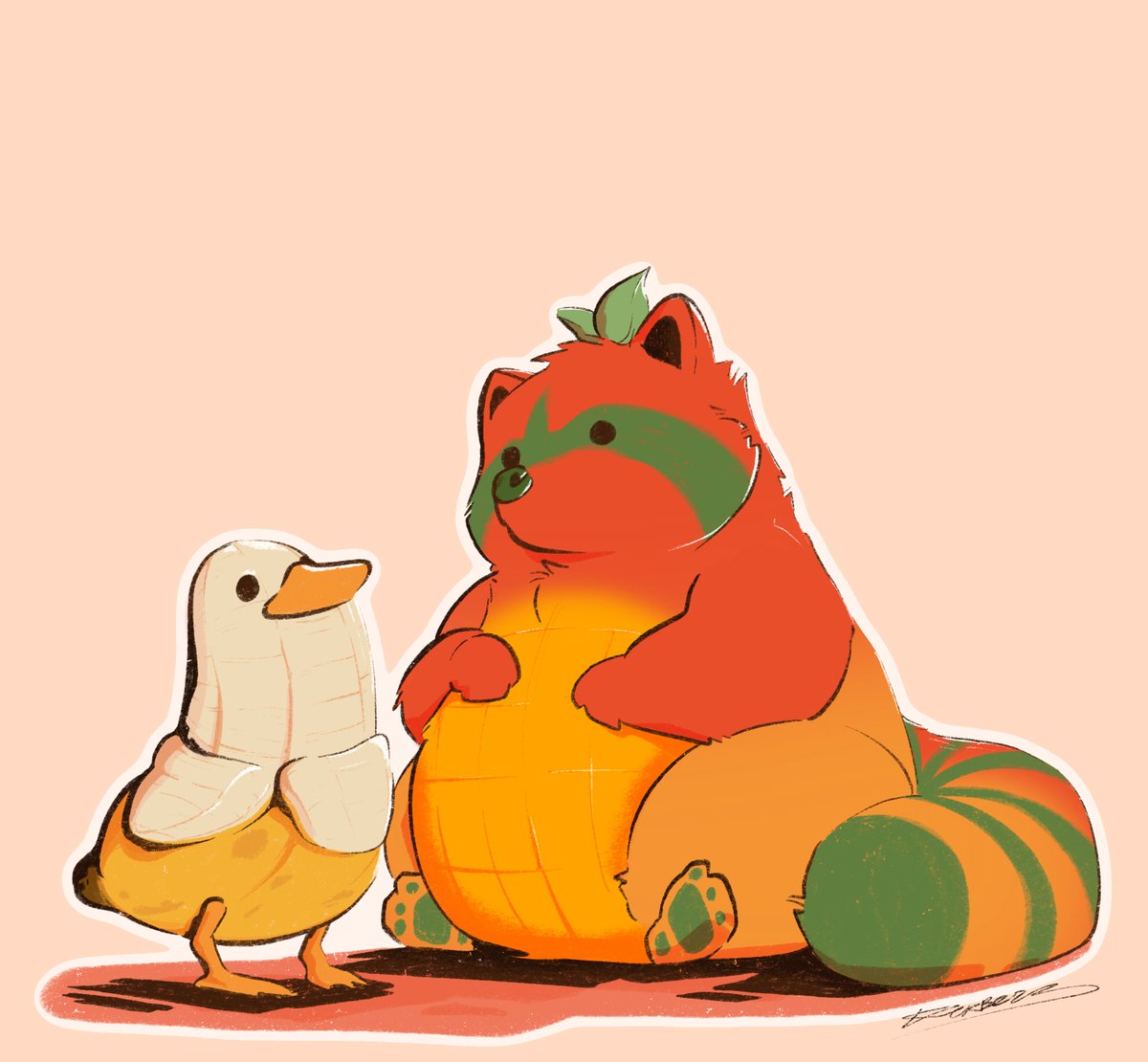 HenDogzilla_'s tweet photo. 🍌+🦆 and 🥭+🦝 https://t.co/2E4BeVxkuQ