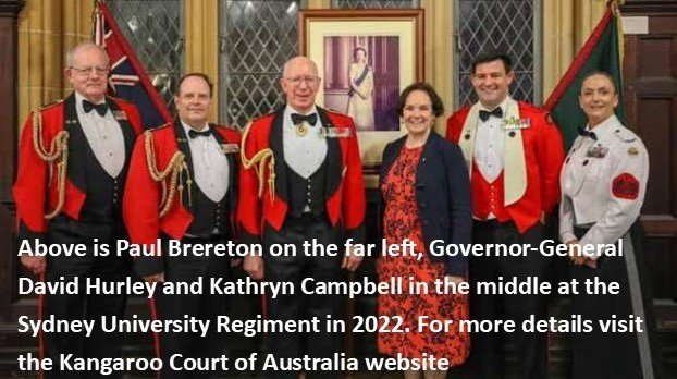 StuartMcCarthy_'s tweet photo. Nice happy snap of Paul Brereton, Kathryn Campbell and David Hurley at a Sydney University Regiment dinner in 2022, via @Kangaroo_Court. https://t.co/0U6UkICwqN