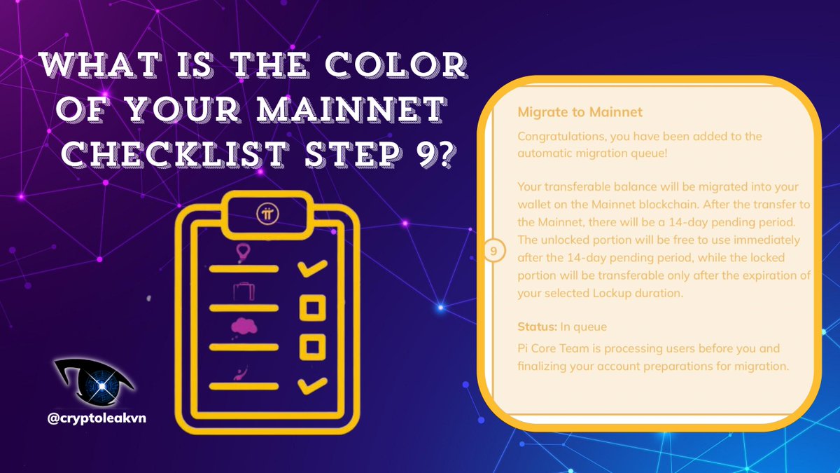 🚀 What is the color of your mainnet checklist step 9? 🔸 What do you think  the meaning of the color orange🟧 in step 9 is? Share your thoughts with us  in