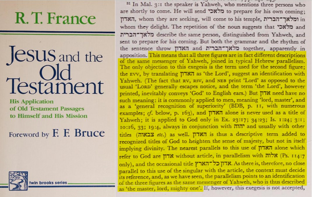 Refutologist's tweet photo. Malachi 3:1 epexegetically mentions a single figure with three different titles using Hebrew parallelism. https://t.co/Srt1tLsMf7