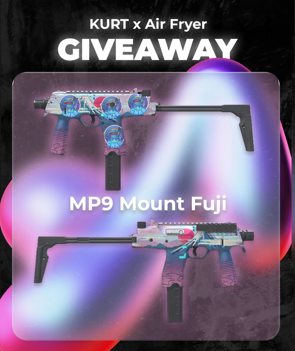 kurtwojak's tweet photo. 🎉Giveaway🎉
We're giving away MP9 Mount Fuji to one lucky follower!

To Enter:
1️⃣Follow @Cuppa311 and @kurtwojak 
2️⃣Like this Tweet
3️⃣Retweet this Tweet

The winner will be announced in 3 days.
Goodluck!

#giveaway #cs2 https://t.co/D7GNzFzEtJ