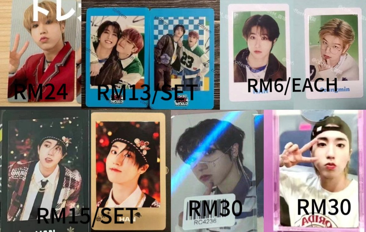 yunch_914's tweet photo. 「WTS」
「help rt tq」
-EXC POSTAGE
-PIC 3 &amp; 4 NOT ON HAND (EXC ALL FEE)
-SOME PCS NEED TO TIE
-CAN DEPO 
-NO BACK OUT
-DM ME IF U INTEREST !!
#pasarskz #pasarstraykids #pasarskzmy https://t.co/0FDLR2yLpZ