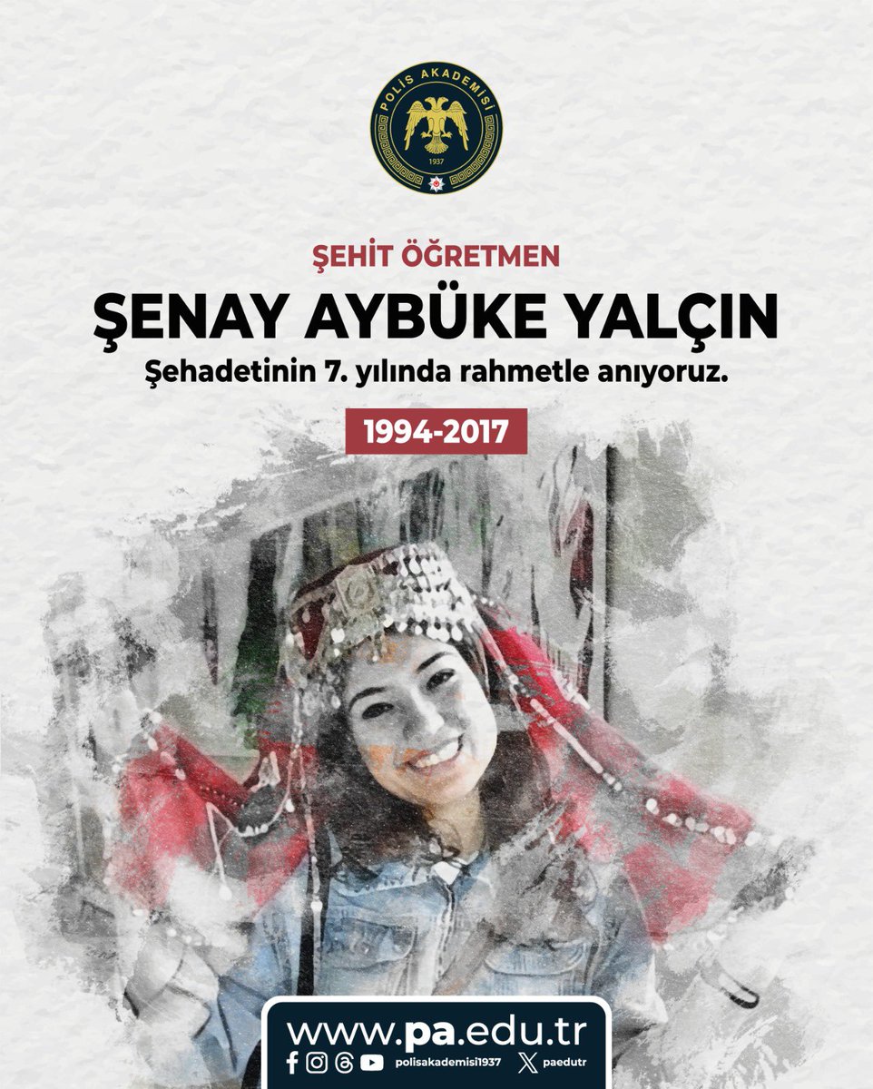 paedutr's tweet photo. Şehit öğretmen #AybükeYalçın’ı şehadetinin 7. yılında rahmet ve minnetle anıyoruz. 🇹🇷 https://t.co/WJLpxZ1nAD