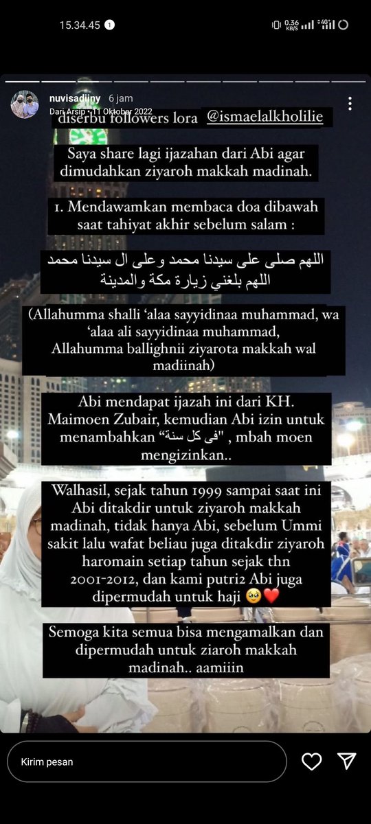 yaanms_'s tweet photo. Amalan agar dimudahkan oleh Allah ziarah Makkah dan Madinah dari KH Maimoen Zubair https://t.co/WBreaWa42E