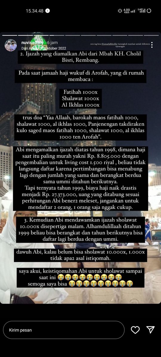 yaanms_'s tweet photo. Amalan agar dimudahkan oleh Allah ziarah Makkah dan Madinah dari KH Maimoen Zubair https://t.co/WBreaWa42E