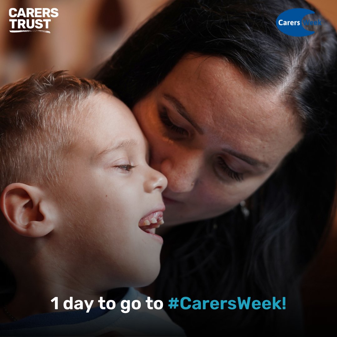 Just 1 day away! #CarersWeek

An important national week that raises awareness of carers and the incredibly tough challenges they face

This year's theme is 'Putting carers on the map'