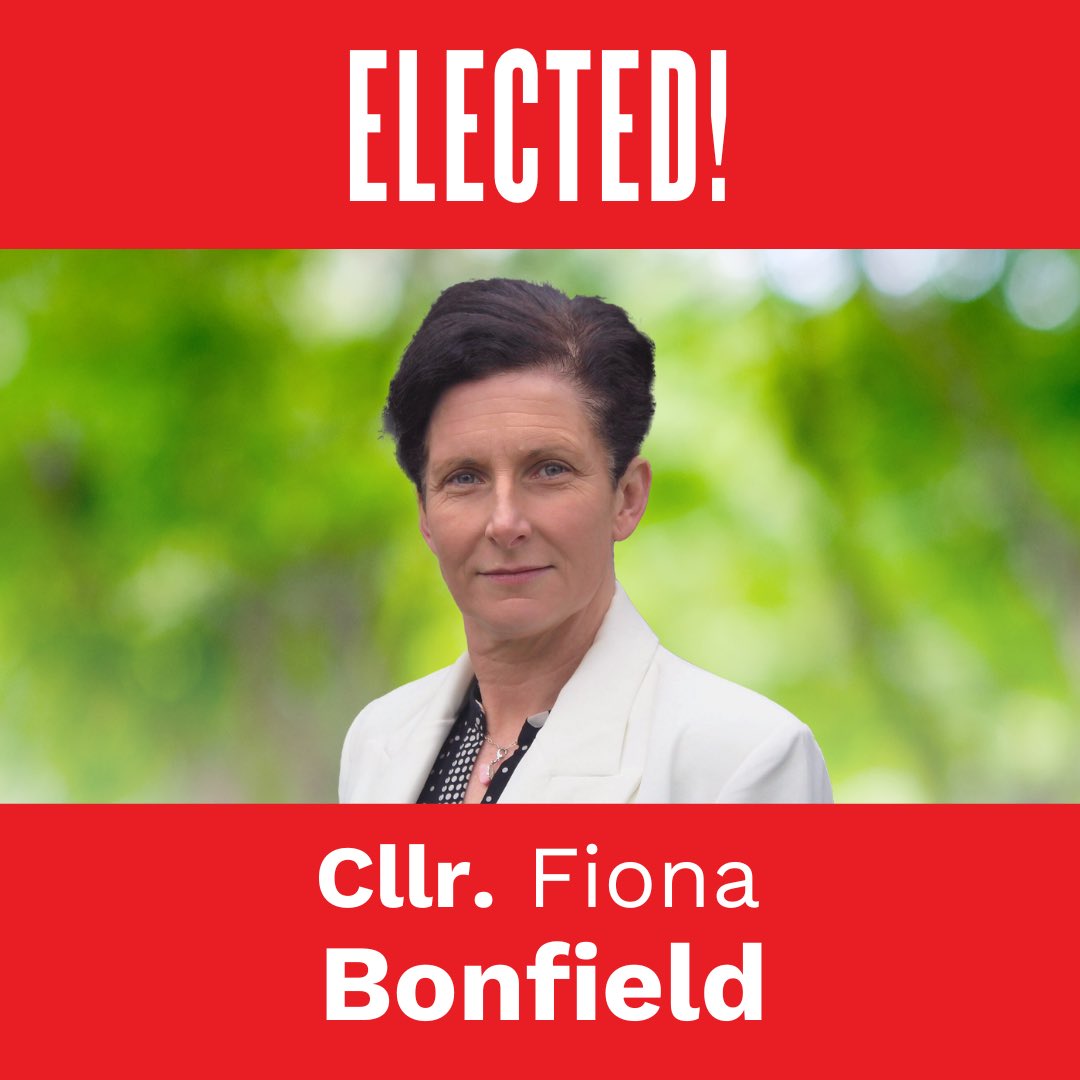 labour's tweet photo. Congratulations to Cllr Fiona Bonfield  reelected in Newport LEA on the first count, topping the poll 🌹

#LE24 https://t.co/KMaeuDNUiE