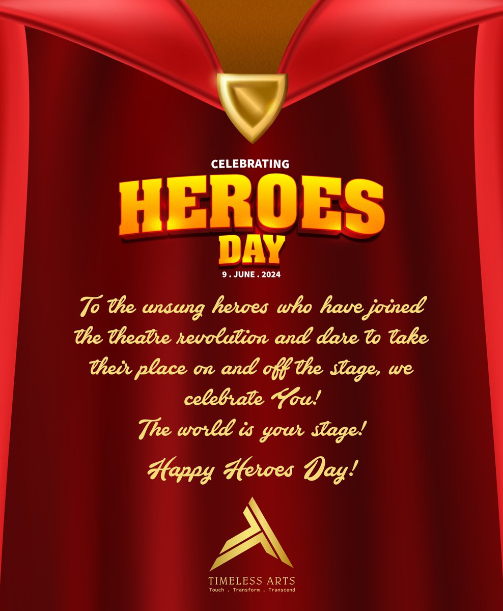 Honoring the extraordinary heroes who uplift and protect the arts. Timeless Arts wishes you a Happy Heroes Day!

#TimelessArts
#TheatreForMentalHealth