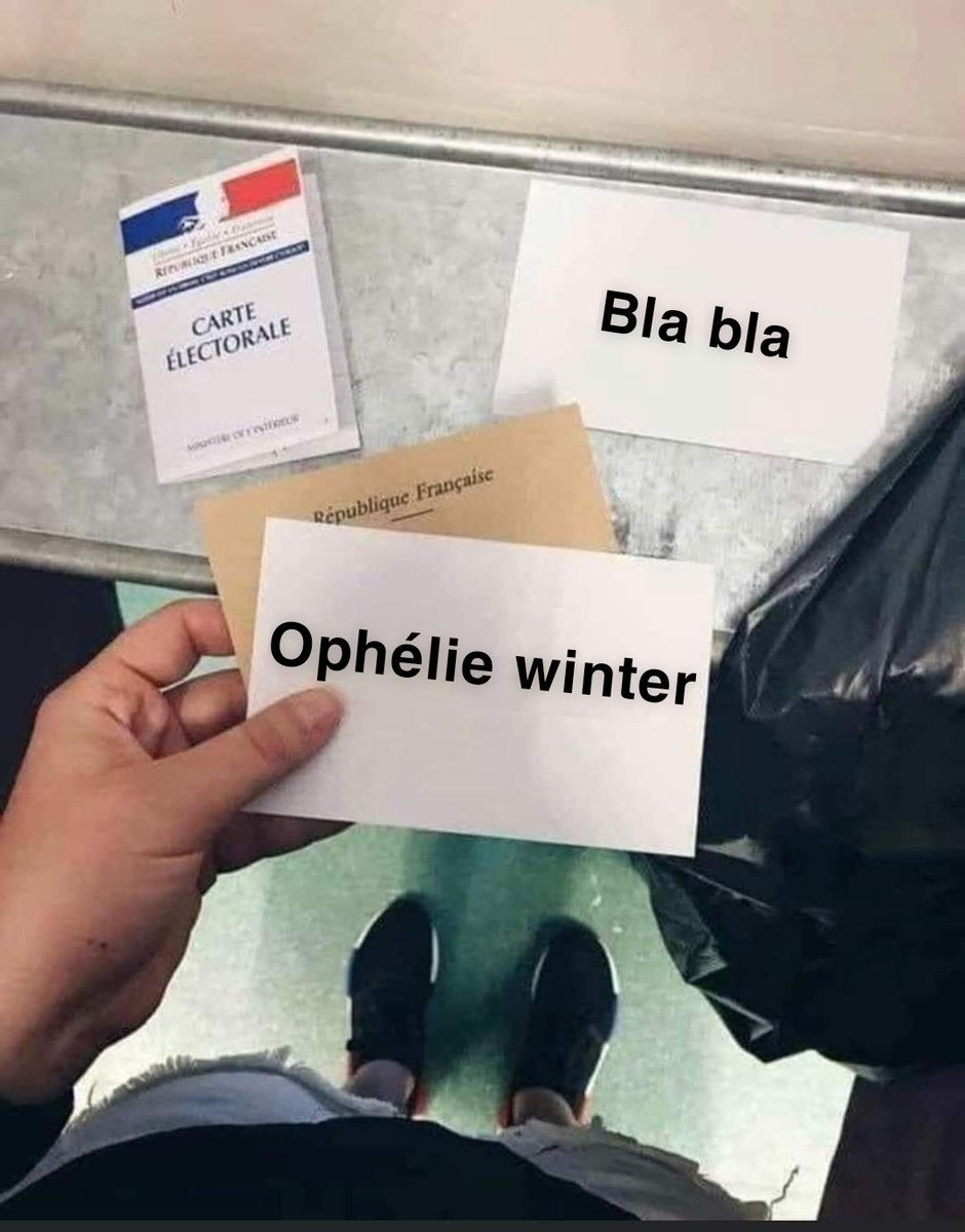 Bryan640000's tweet photo. #ElectionsEuropéennes2024 #elections2024 #ElectionsEuropéennes #ophelieWinter https://t.co/jkKkJhr4u0