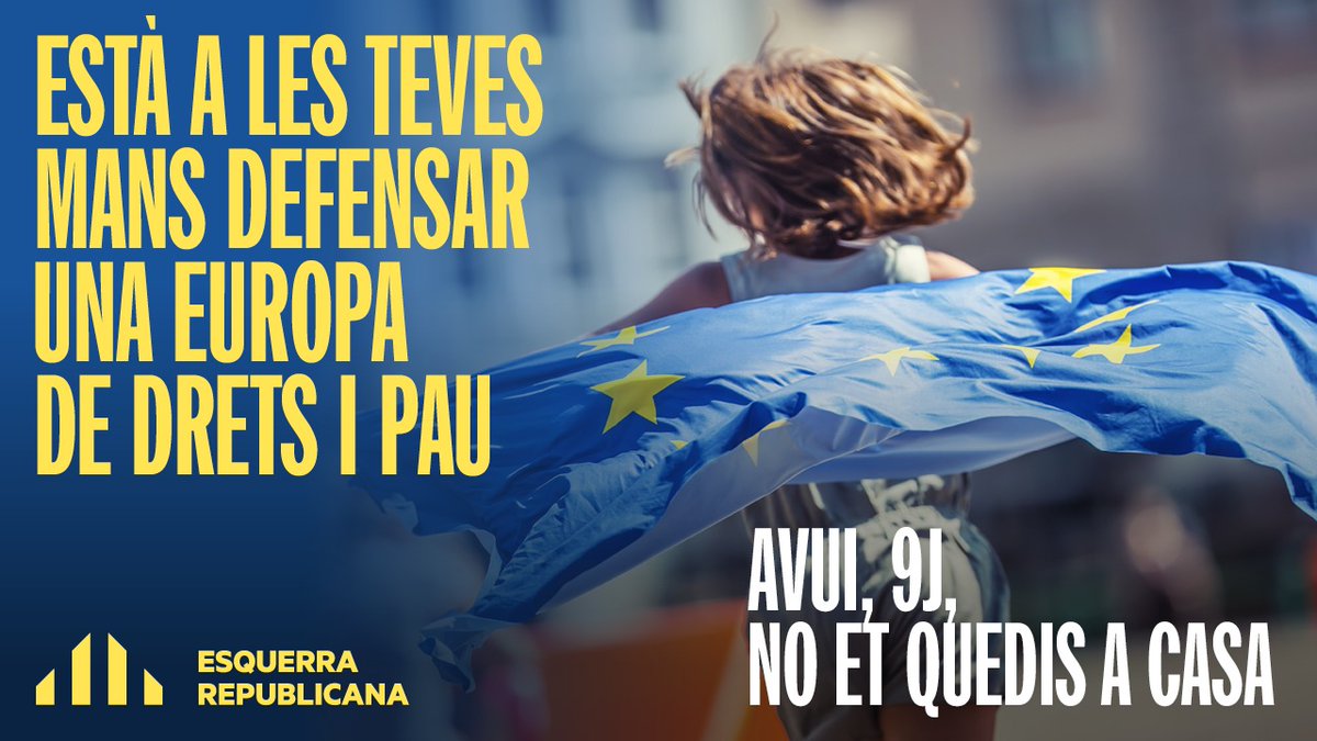 🇪🇺 Una Europa per a tothom està a les teves mans. 

Avui, cap vot a casa! ✊ #9J