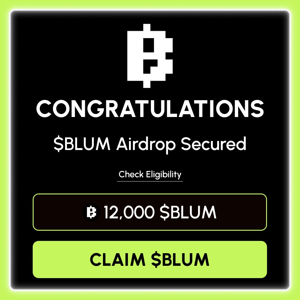 $BLUM airdrop will outperform the $NOT airdrop.

1 account = $400, 100 accounts = $40,000

My farming strategy will help everyone earn.

Dive into the step-by-step video guide👇🧵
